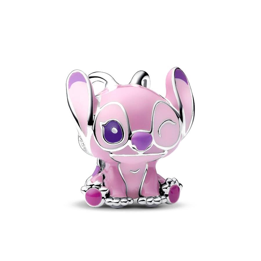MINISO Disney Stitch Angel Charms Silber 925 Original Armband Schmuck Anhänger Passend für Damen Mädchen