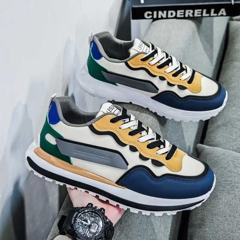 Synthetic Leather Round Toe Top Luxury Shoes Casual Sports And Leisure Original Sneakers Men Beskete High End Sneackers