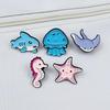 Creative Marine Animal Brooches: Seahorse, Shark, Jellyfish Cartoon Metal Accessories
