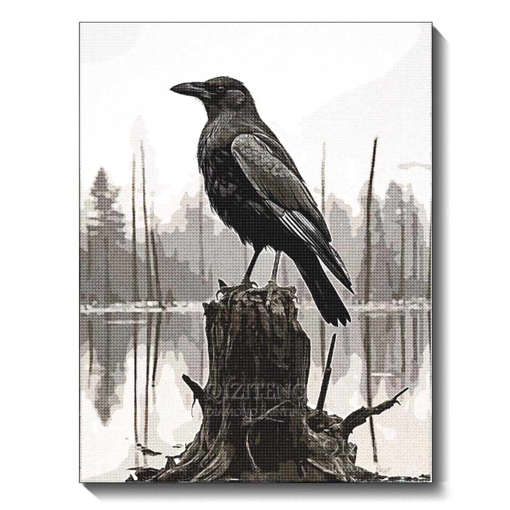 Black and White Animal Diamond Art Painting Dog 5D Full Diamond Mosaic Embroidery Cross Stitch Set Home Decoration Diy