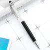 100Pcs/Lot 2 In 1 Crystal Metal Ballpoint Pen Fashion Creative With Stylus Touch Pen Free Custom Logo Name Website Address