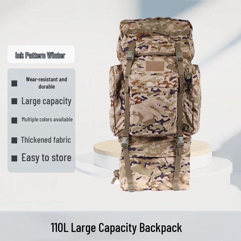 Shouweiying 110L U-Frame Camouflage Camping Backpack