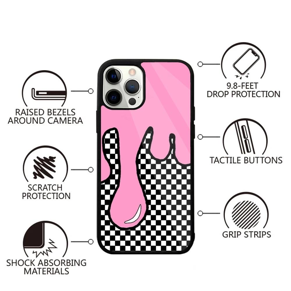 checkerboard checked chess board Phone Case For iPhone 16,15,14,13,12,11,Plus,Pro,Max,Mini Magsafe Magnetic Wireless Charging