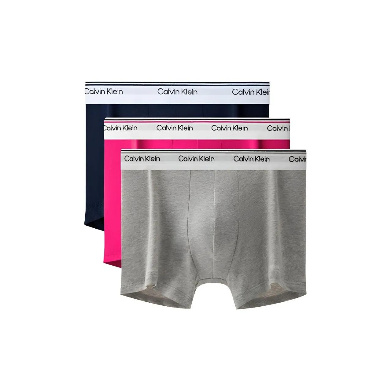 CALVIN KLEIN Breathable, Low waist Cotton Moisture Absorbing, Quick drying, Anti pinch Hip Flat Angle Underwear Men s 3-Pack M