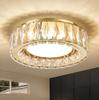 Round Crystal Ceiling Light - Modern Minimalist Luxury Fixture for Bedroom or Entryway