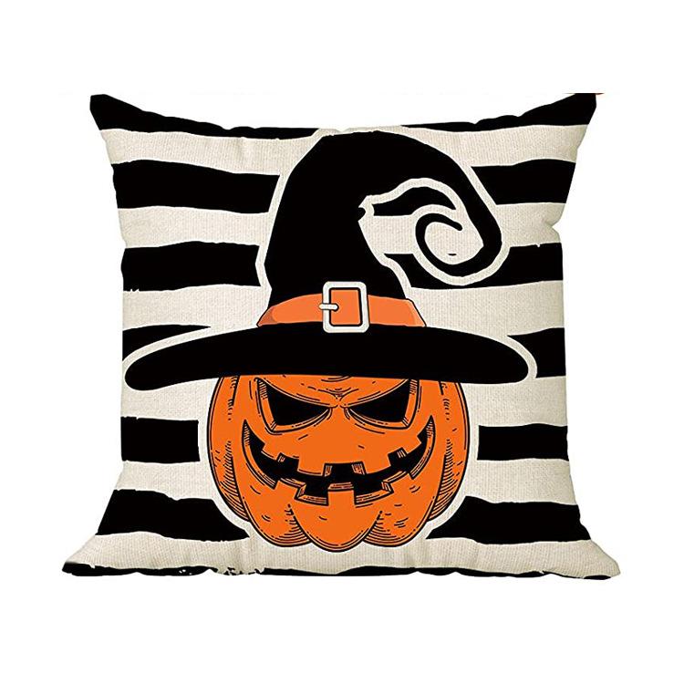 Halloween Pumpkin Letters Pushing Cover New Style Pushing Pillow Cover Pumpkin Festival Cushion Backrest Cover