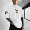 Game Co Branded Printed Cotton T-shirt 2026 Men's and Women's Summer New Hip-hop Trend Casual Loose Y2K Parent-child Top