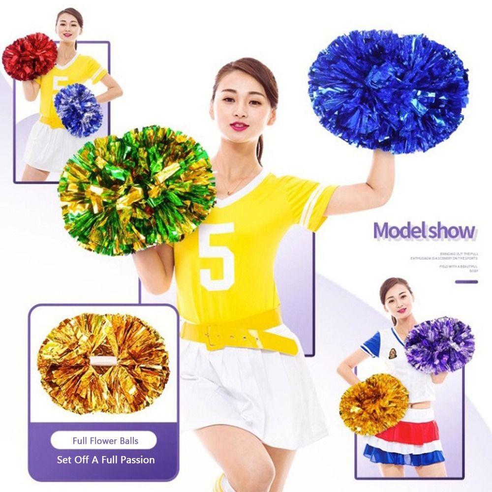30cm*37cm Cheerleader Pom Poms Double Hole Handle Cheerleading Ball Pom Poms Dance Performances