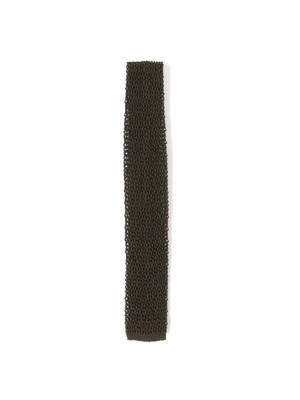 [BEAMS' 100 Must-Have Items][BEAMS PLUS] Cotton Knit Tie Solid Men's OLIVE FREE