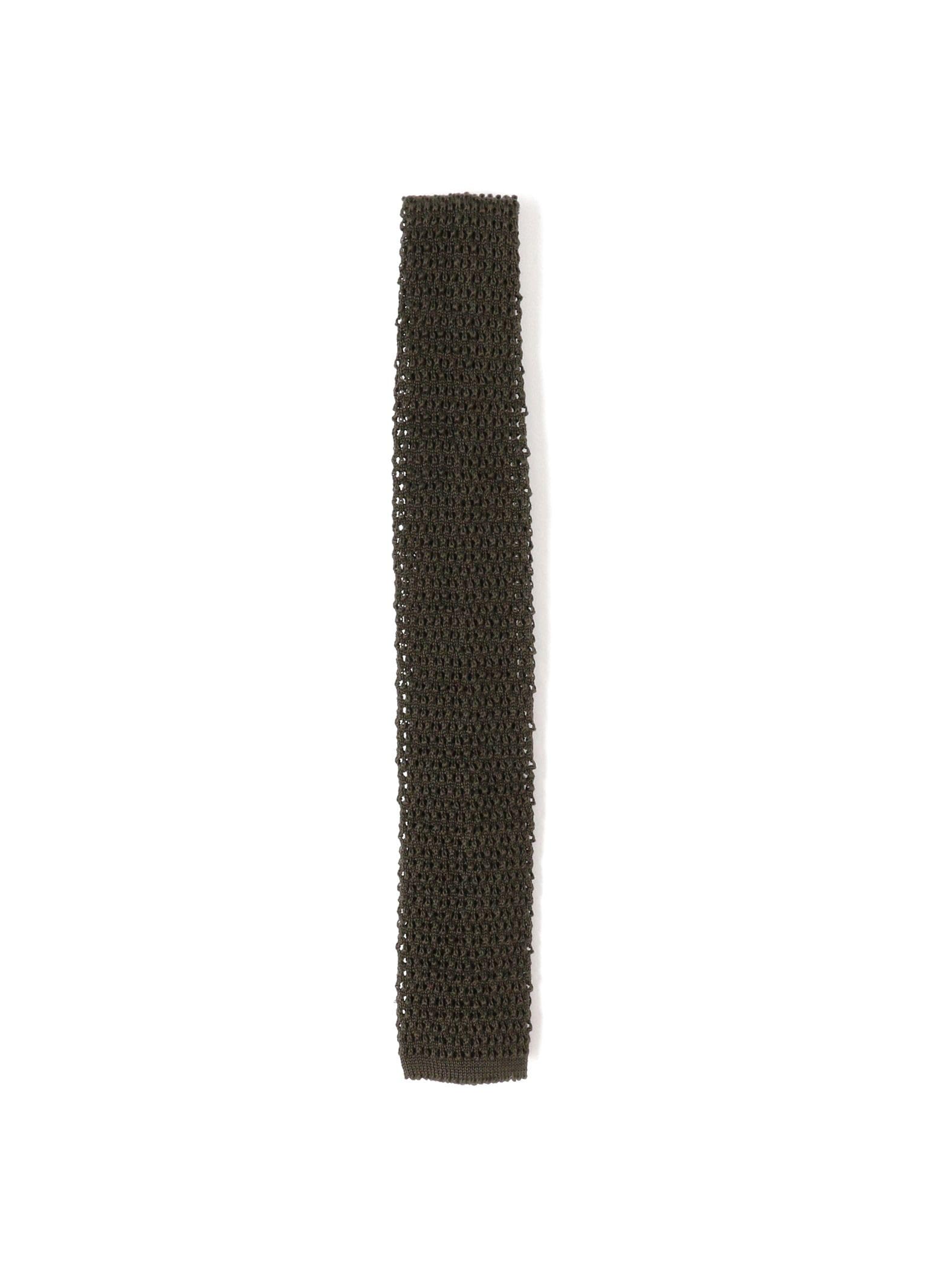 [BEAMS  100 Must-Have Items][BEAMS PLUS] Cotton Knit Tie Solid Men s OLIVE FREE
