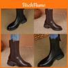 Stilvolle Damen Chelsea Boots mit dicker Sohle und runder Spitze für Herbst und Winter