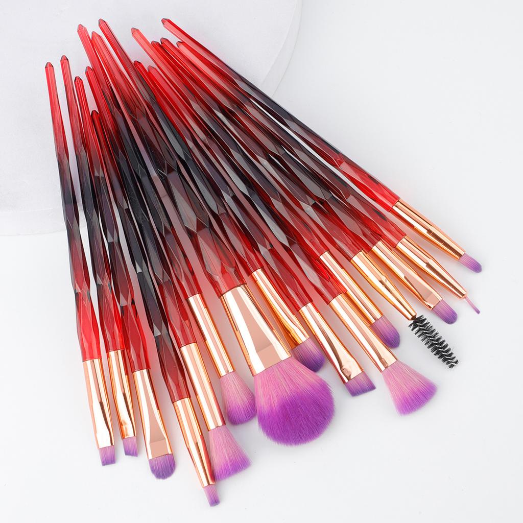 15 Makeup Brush Set Diamond Handle Soft Bristle Concealer Brush Blush Brush Eye Brush Eyeshadow Brush Beauty Tool