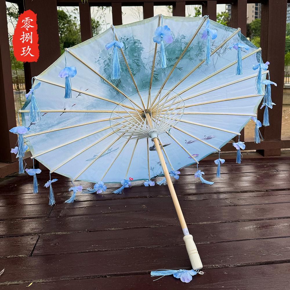 

Кисточка Лепесток Зонт Ципао Фотография Танец Маслобумажный Зонт Ханфу Реквизит Древний Костюм Зонт Солнечный Зонт Paraguas