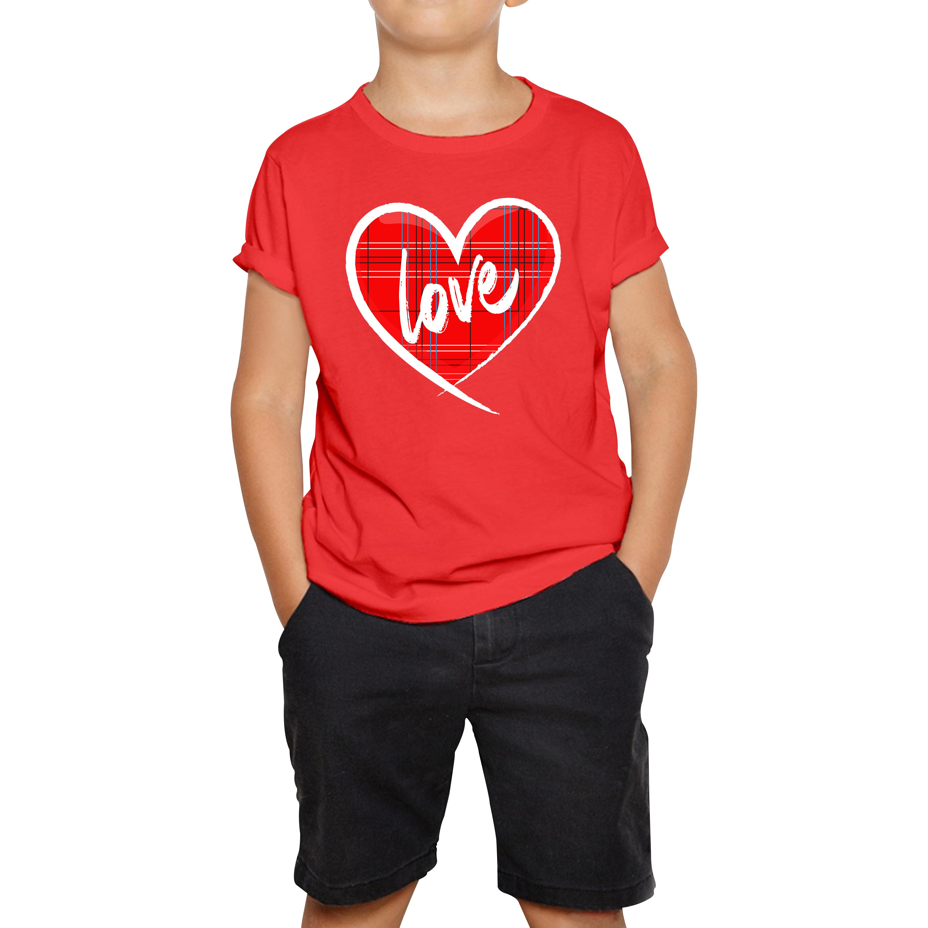 

Hand Drawn Love Heart Happy Valentine s Day Lover Heart Kids Tee 160