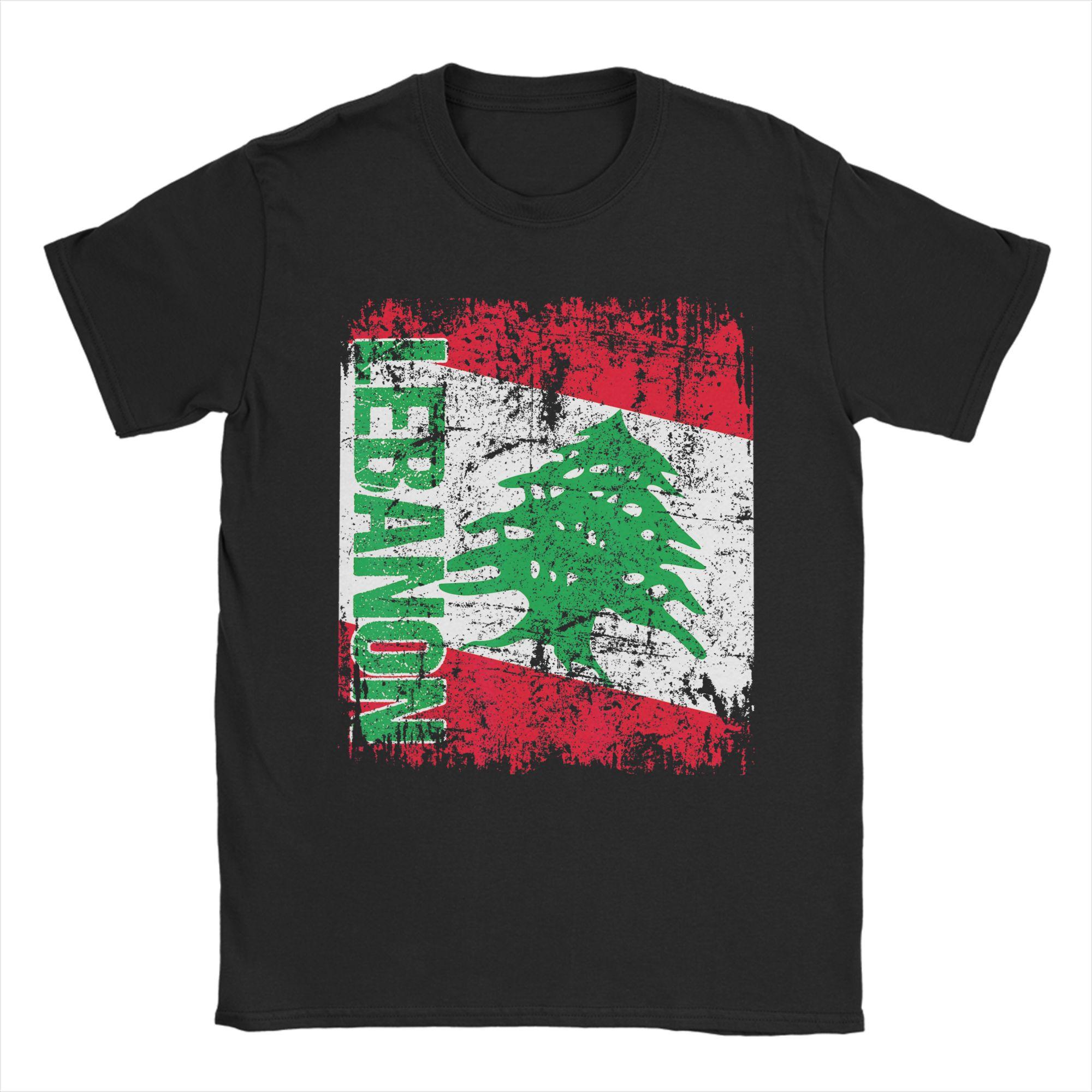 

Vintage Distressed Lebanon Flag T-Shirt Summer Cotton T-Shirts For Male Design Tshirt Short-Sleeve Classic Clothes 5XL різнокольоровий