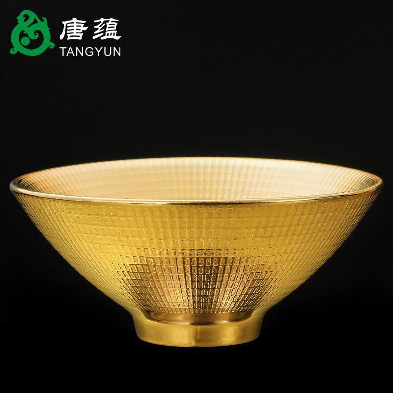 Gilt Jianzhan teacup ceramic master cup personal tea cup tea cup household living room Chinese hat cup