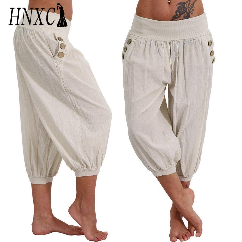 

HNXC Летние женские прохладные брюки Повседневные свободные широкие штаны больших размеров Удобные брюки для отдыха XXXL белый