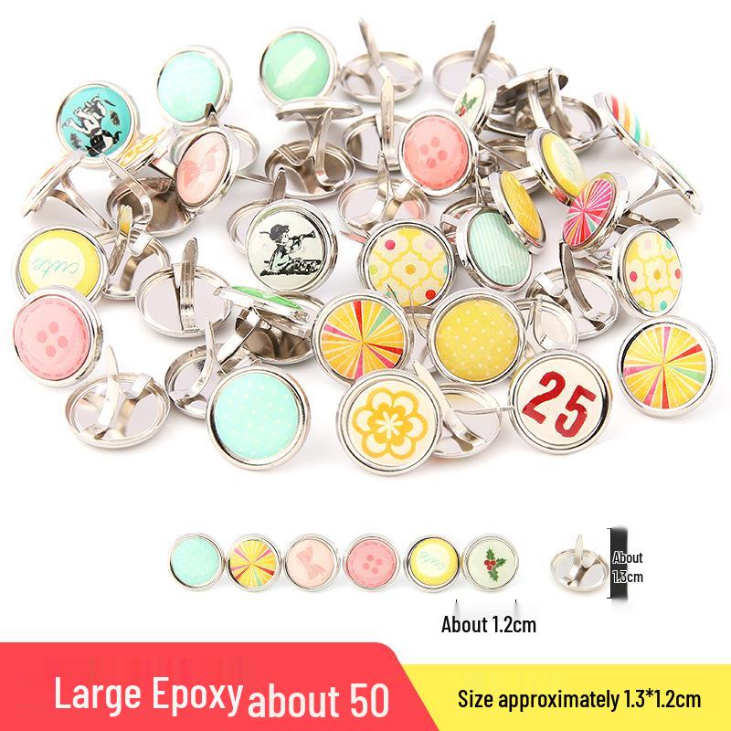 Colorful Children's Handmade Double-Legged Split Brad Nails for DIY Decoration