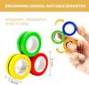 Magnetic Ring Fidget Spinner Toys Pack Colorful Fingers Magnet Rings Toys for Training Relieves Autism Anxiety