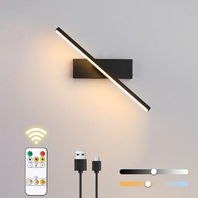 LED Rechargeable Wall Lamp Dimmable Rotatable Adjustable Angle For Living Room Bedroom Bedside Corridor Study Room Indoor Light
