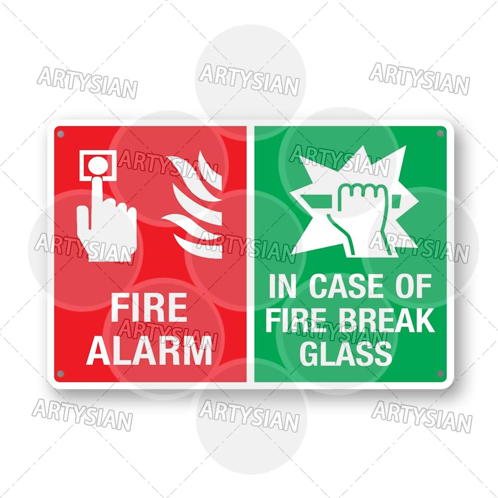 Fire Safety Metal Sign Flammable Warning Emergency Exit Escape Alarm Extinguisher Instruction Signage Assembly Hose Reel Plaque