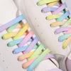 Flat Sneaker Shoelaces 0.9cm Wide Polyester Gradient Colorful Shoes Laces Replacement for Skates Sport Shoes Boot String