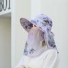 Hat Women'S Summer Thin Outdoor Sun Hat Mouth Mask Anti-Ultraviolet Work Sun Hat Cover Face Tea Picking Sun Hat