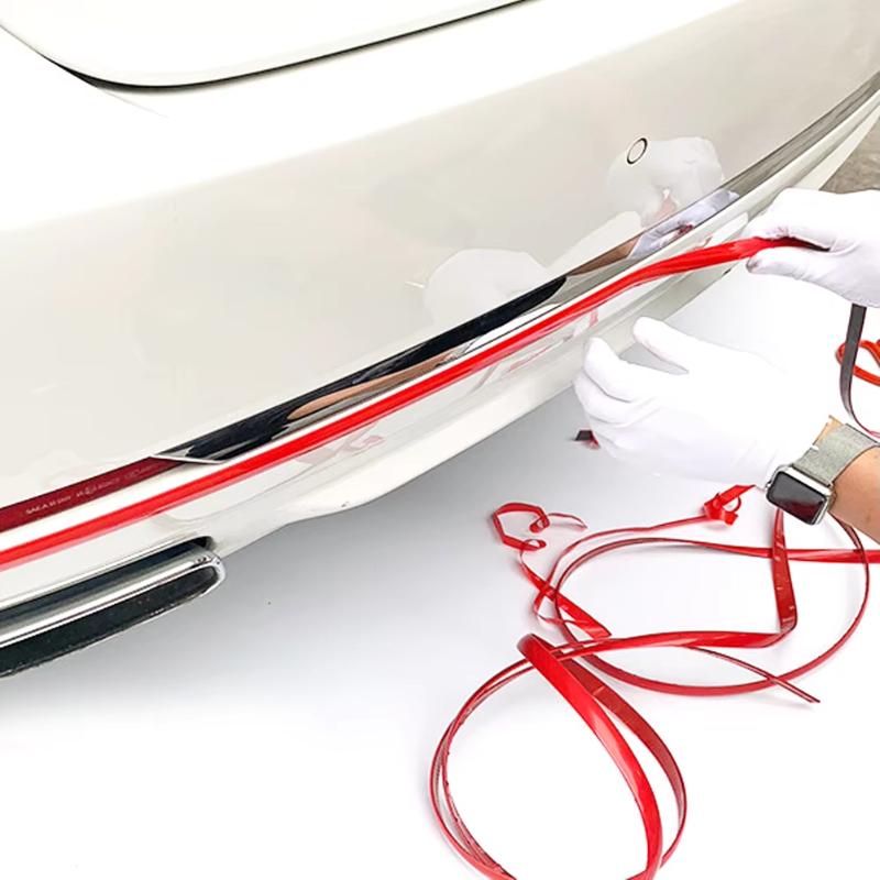 Striscia Decorativa Rossa per Paraurti Auto 3M/5M Striscia Protettiva per Portiere e Finestrini Auto Striscia Decorativa per Portiera Auto Striscia Anti-collisione per Carrozzeria Specchietti Interni 6