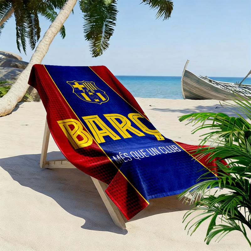 Barcelona 2D Flat Print Beach Towel, Large Soft Quick Dry Towel for Beach Camping SwimmingDSTJ0925188