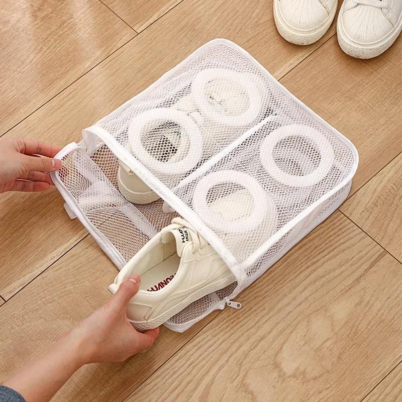 3 teile/satz Mesh Wäschesack Waschmaschine Schuhe Tasche Reise Lagerung taschen Tragbare Anti-verformung Schutz Kleidung veranstalter