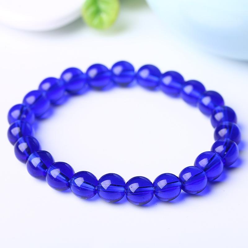 Artificial Crystal Bracelet, Single-loop Glass Pendant Bracelet, Elastic String Bracelet