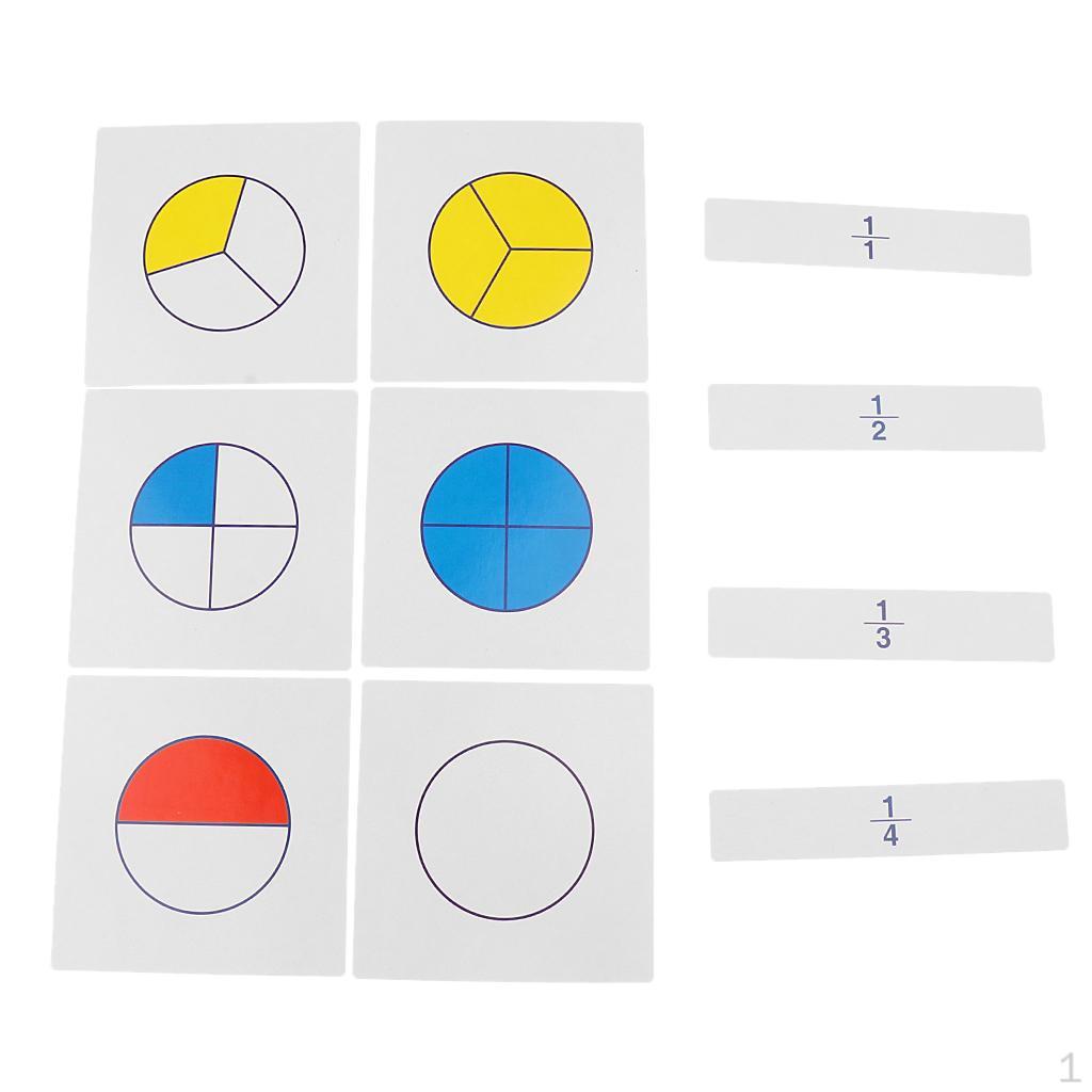 Montessori Mathematics Fraciton Count Math Toy for Kids Develop