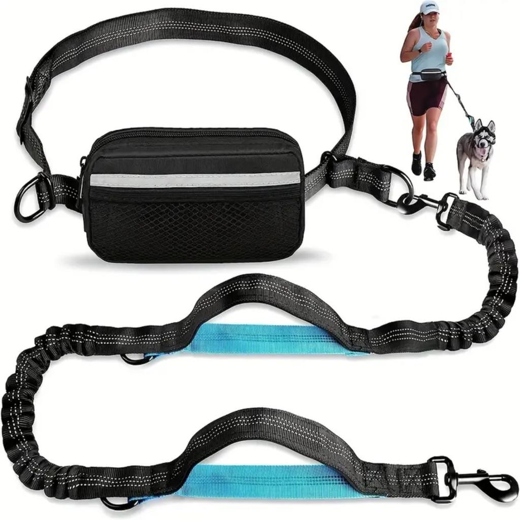Freihändige Hundeleine zum Laufen Verstellbare Hundetrainingsleine Elastisches Geschirr Perfekt Geeignet für Kleine Mittlere Große Hunde Joggen Draußen Dekoration