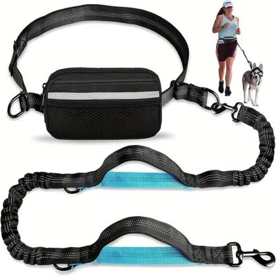 Hands-Free Běžecké vodítko pro psa Nastavitelné tréninkové vodítko pro psa Elastický postroj Ideální pro malé, střední a velké psy Běhání venku