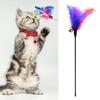 Divertido juguete de entrenamiento para gatos, con forma de campana y plumas, para jugar con varita de plástico, ideal para el hogar.