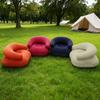 With Backrest U-Shaped Flocking Sofa With Armrests Inflatable Bean Bag Chair  Leisure Bean Bag