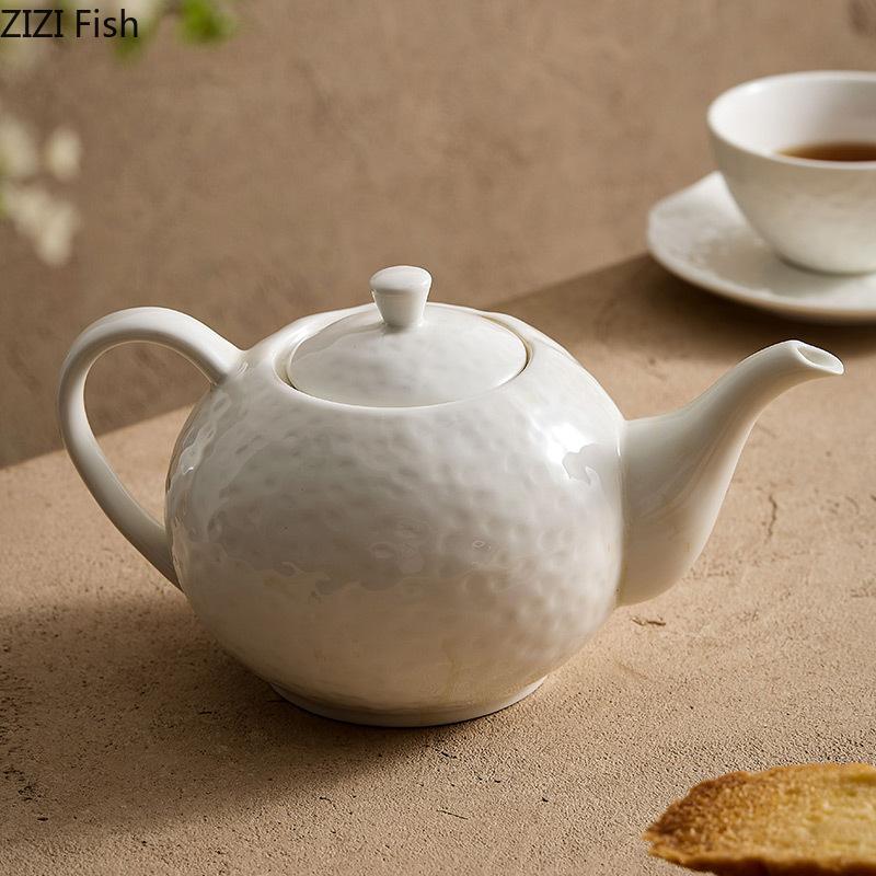 Weiße Porzellan Teekanne Restaurant Longjing Pu'er Teezubereiter Kreatives Keramik Kung Fu Teeset Heim Teezeremonie Zubehör