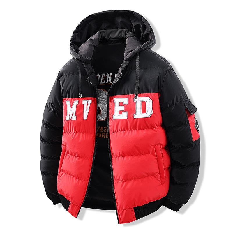 

Утепленная куртка с капюшоном двусторонняя, свободного кроя, контрастного цвета, утолщенная, со съемной шапкой 4XL