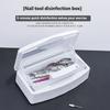 Nail Tool Sterilizer Box Plastic Portable Light Sanitizer Nail Care Cleaning Box For Nail Salon And Home Use