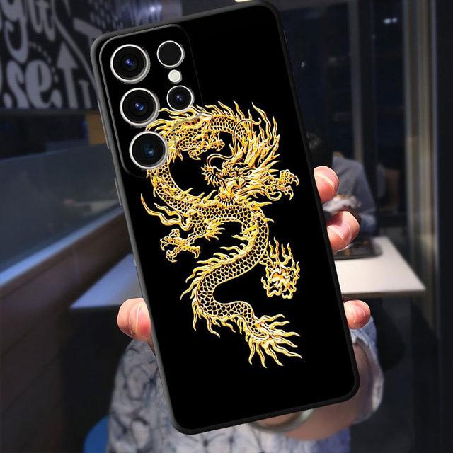 

Мягкий роскошный чехол из ТПУ для Samsung Galaxy S23 Ultra 5g S21 S10 S9 S8 S7 S22 Plus S20 Fe S10e, модный чехол в китайском стиле с тигром и драконом Samsung S10 5G