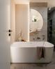 Bellissimo Specchio Semicircolare 100 cm Specchio Grande per Camera da Letto e Soggiorno, Stiloso ed Elegante