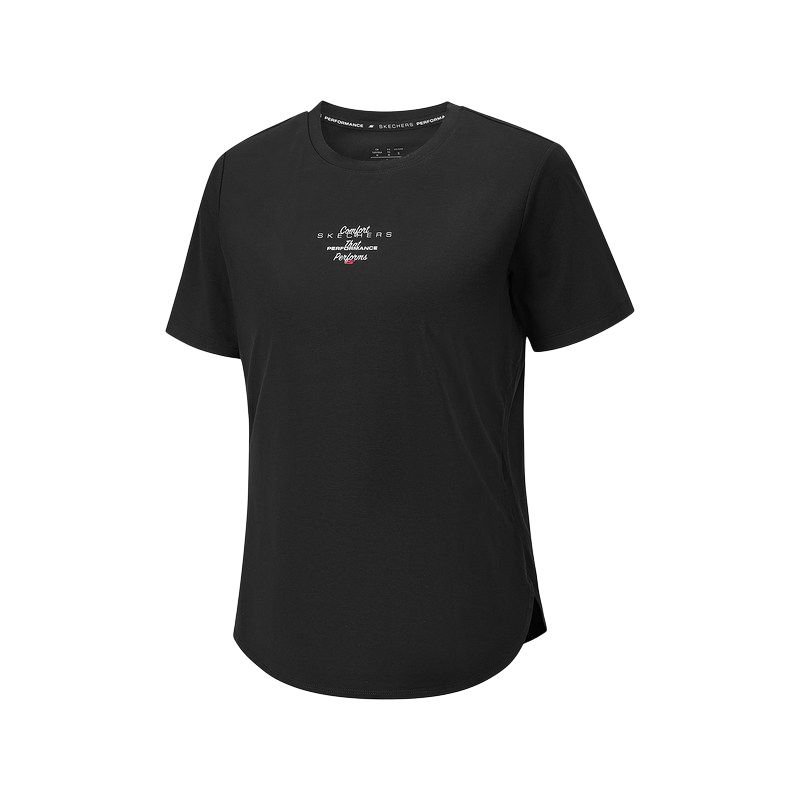 Skechers Comfortable Round Neck Knitted Short Sleeve Quick Dry T-Shirt Women tops P226W083-0018 S