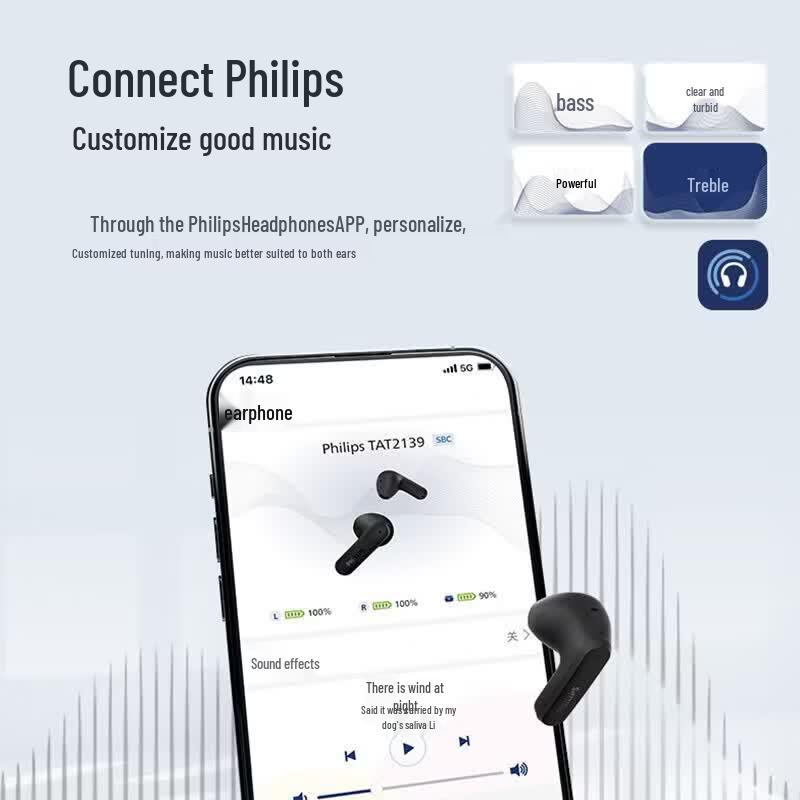 Philips TAT2139 Semi-In-Ear Wireless Bluetooth Sports Headphones