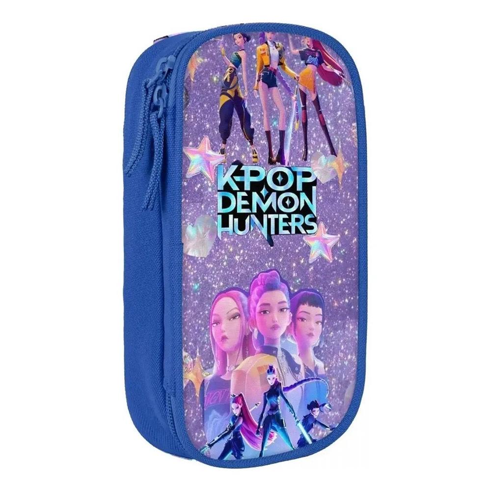 

DIY Blue Double-Layer Large Capacity Pencil Case - Versatile and Stylish for Students. Custom