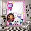 Wall TapestryGabby's Dollhouse Art Hanging Cloth Decorative Background Cover for Room Decoration