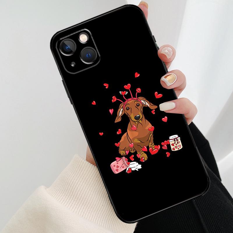 Dachshund Doberman Dog Phone Case For iPhone 13 14 15 16 Pro Max 11 12 XS XR X Plus Shockproof Bumper Soft Cover