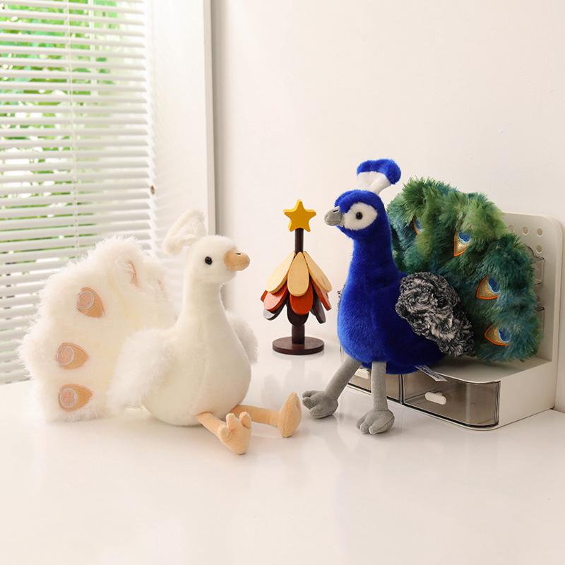 Kawaii Simulace Páv Plyšový Rozprostírající Ocas Plněný Krásné Zvíře Pávice Panenka Vznešený Kreativní Domácí Dekorace Dárek k Narozeninám