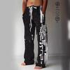 Men's Fashion Straight Leg Pants 3D Printed Drawstring Design Front Pocket Trousers Casual Everyday Printed Lounge Pants
