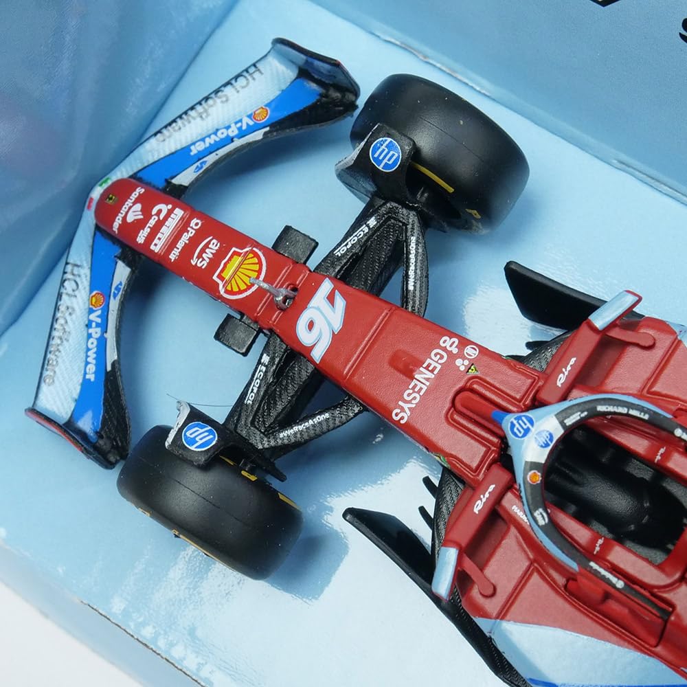 Kyosho BURAGO 1/43 Scale Ferrari SF-24 Miami GP 2024 No. 16 C. Leclerc Window Box Finished Product 18-36844LMIA