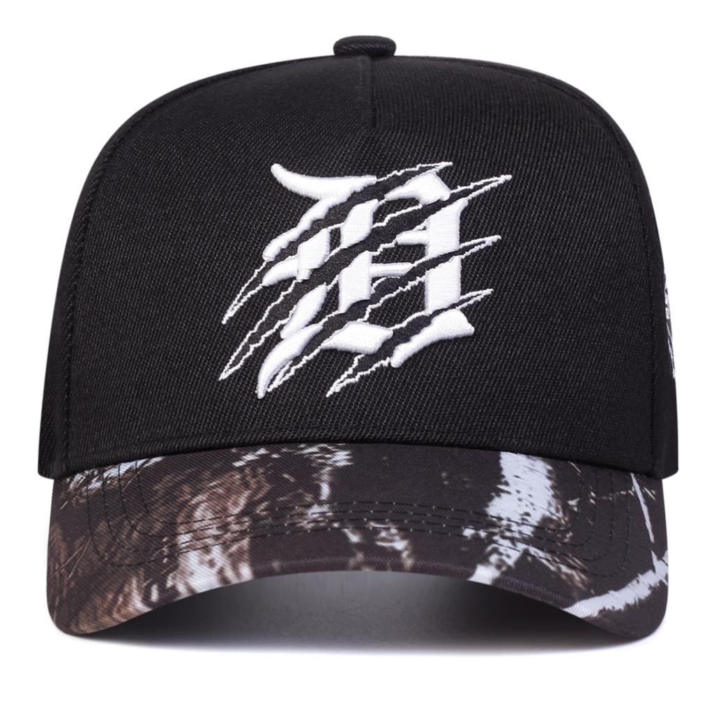 Unisex Gothic D Kratzspuren-Stickerei Persönlichkeit Baseballkappe Street Hip-Hop Kappen Frühling Herbst Outdoor Freizeit Hüte Reisezubehör für Damen Herren